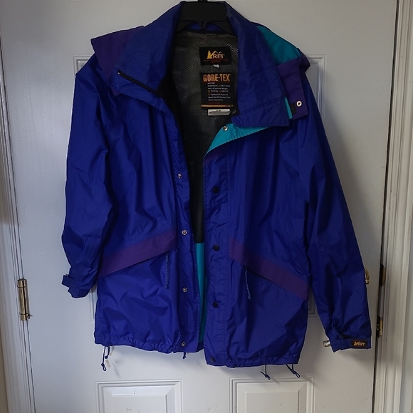 GORE-TEX Purple and Teal Raincoat - Picture 1 of 5